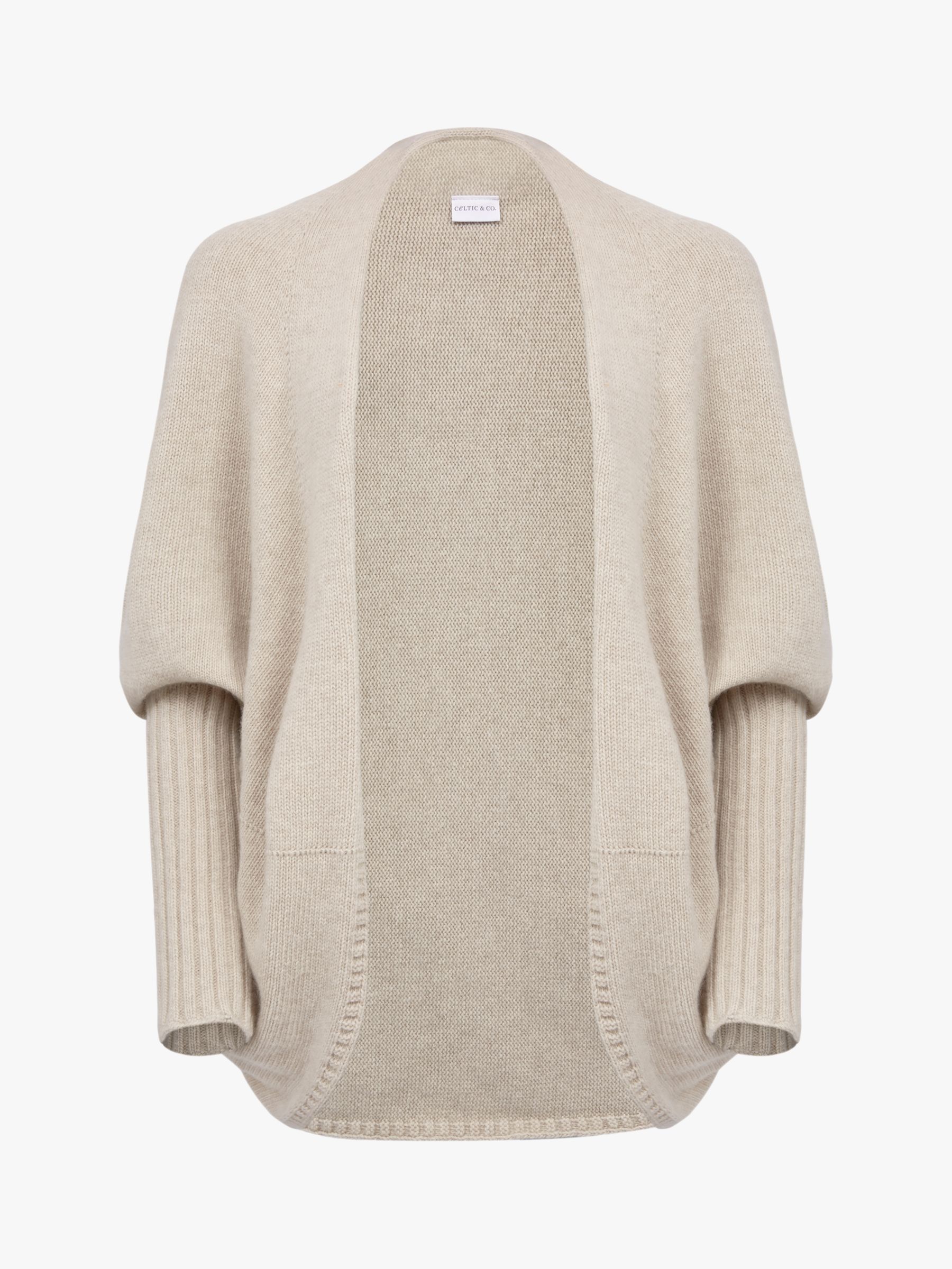 Celtic & Co. Cocoon Lambswool Cardigan, Oatmeal at John Lewis & Partners