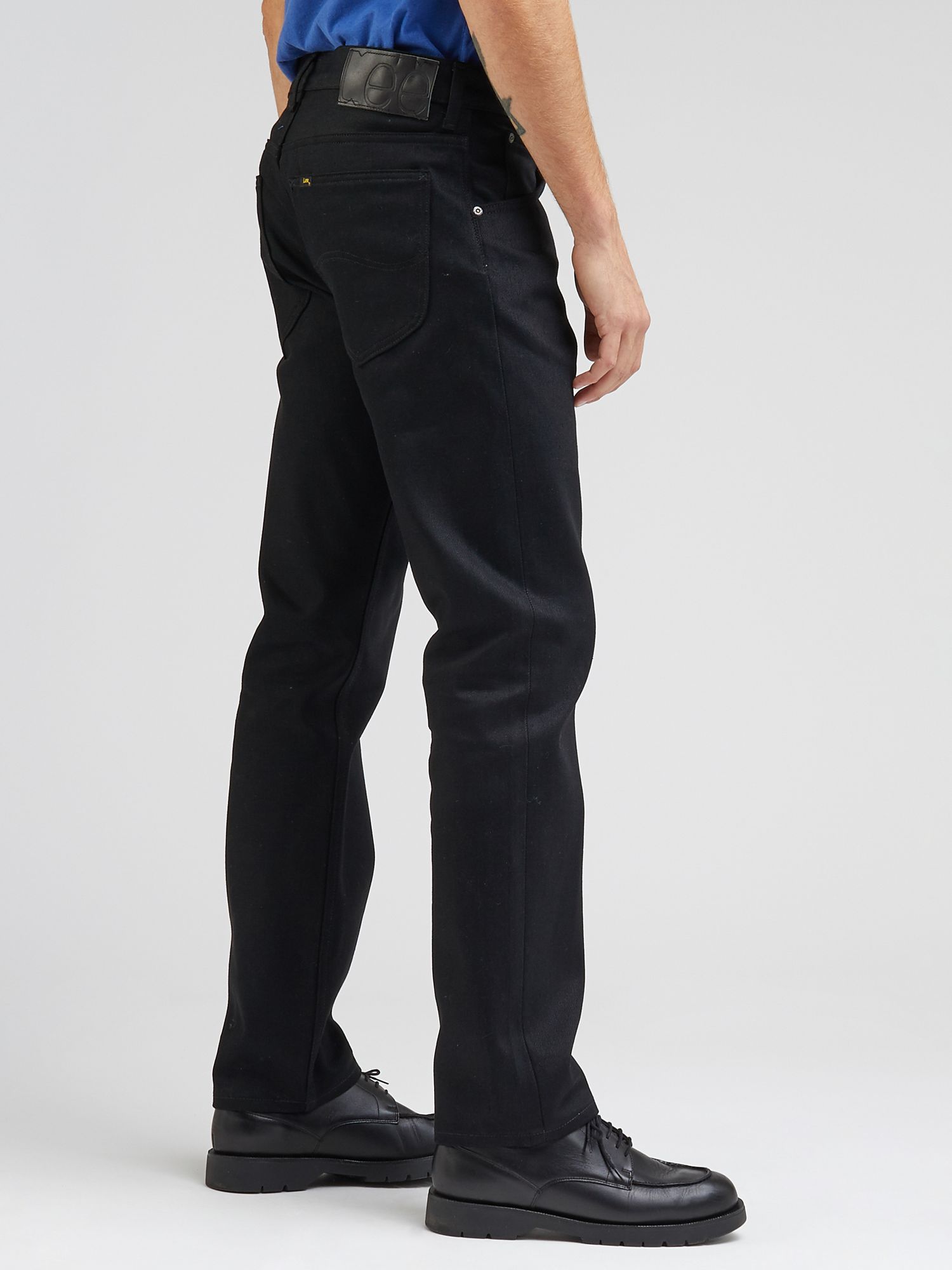 Lee Authentic 101 Zip Fly Relaxed Fit Jeans, Dry Black at John Lewis &  Partners