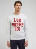 Lee 101 Regular Fit Jumper, Grey/Red, Grey/Red