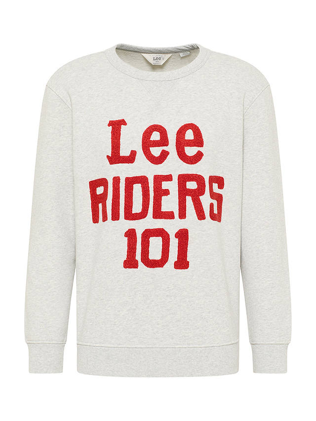 Lee 101 Regular Fit Jumper, Grey/Red