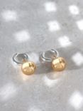 Mint Velvet Sphere Hoop Earrings, Silver/Gold
