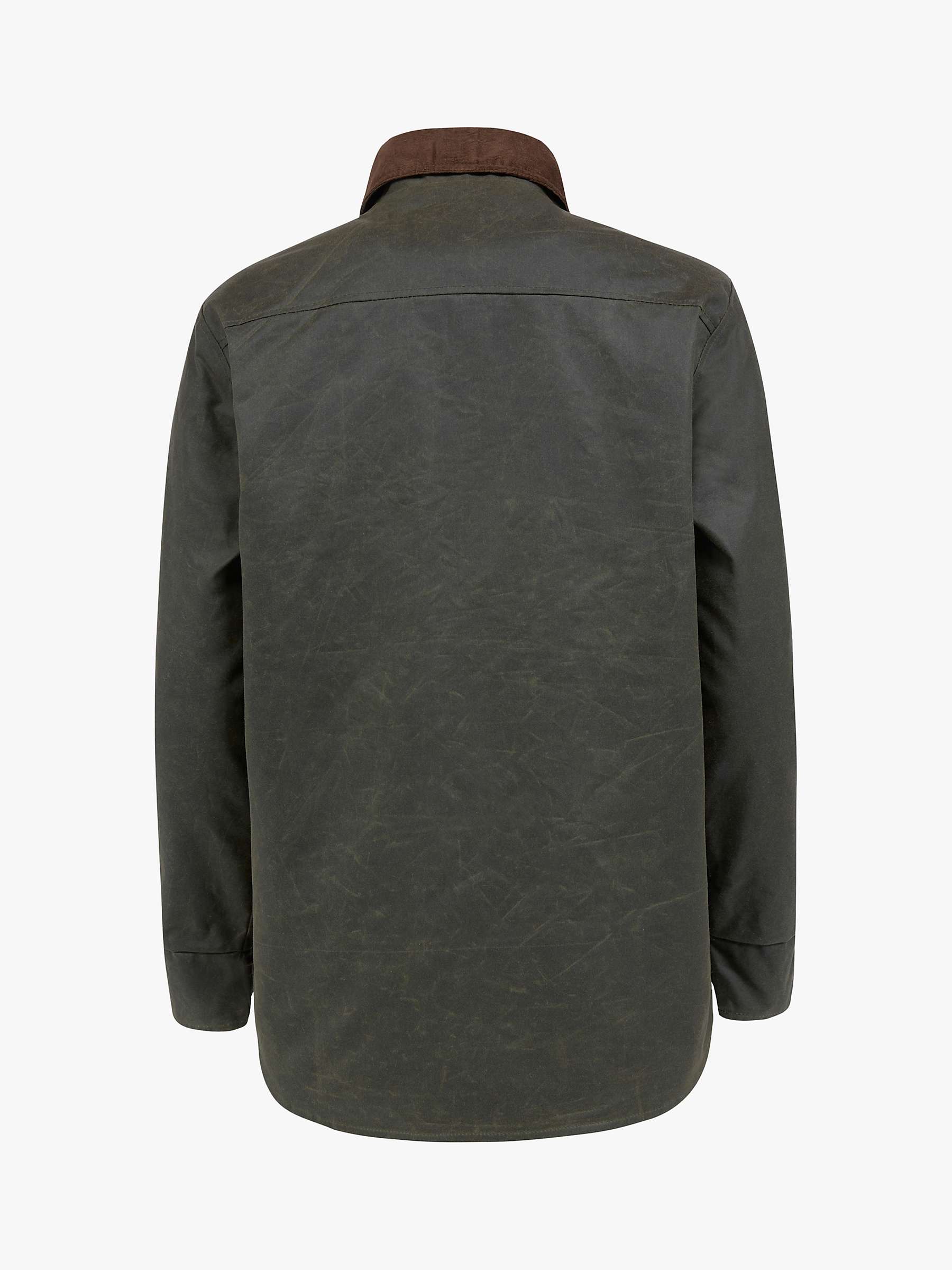 Buy Celtic & Co. Wax Cotton Overshirt, Olive Online at johnlewis.com