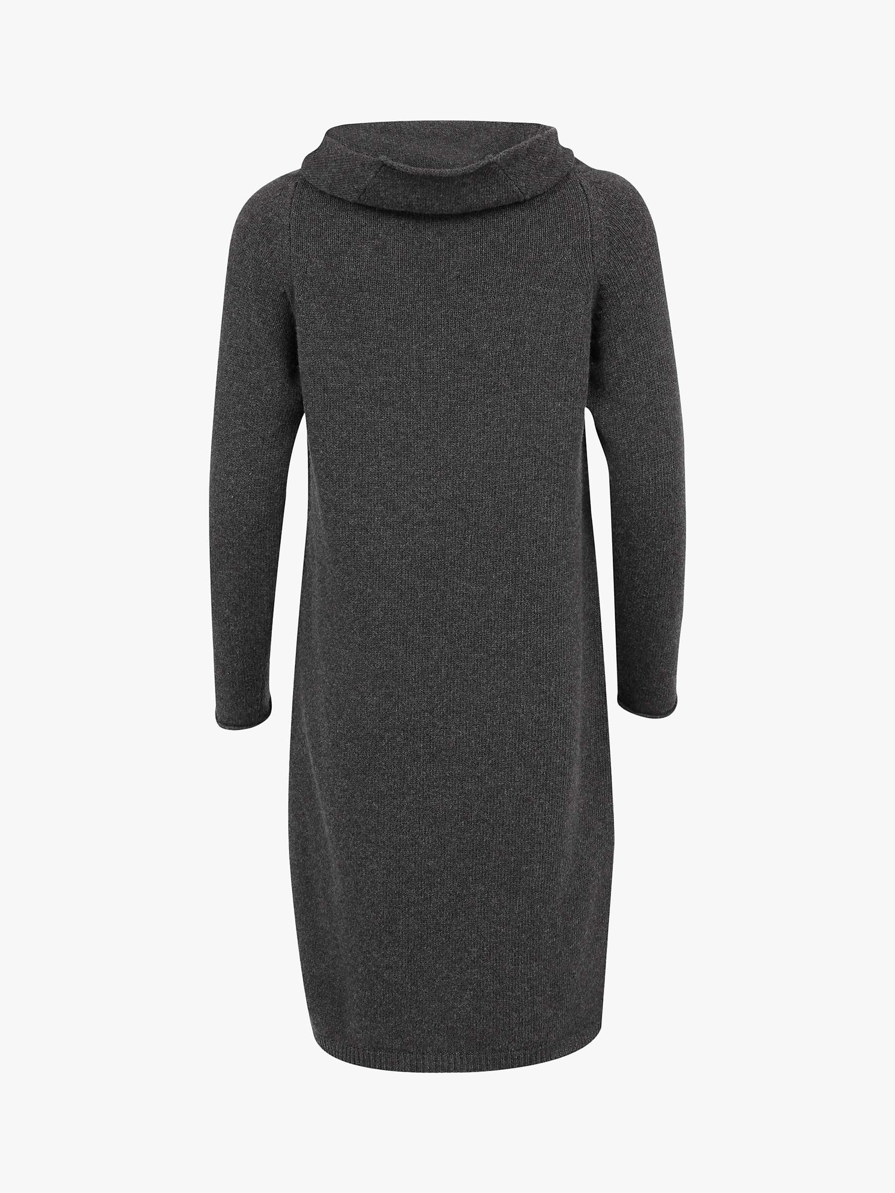 Buy Celtic & Co. Cowl Neck Lambswool Jumper Dress, Charcoal Online at johnlewis.com