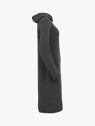 Celtic & Co. Cowl Neck Lambswool Jumper Dress, Charcoal