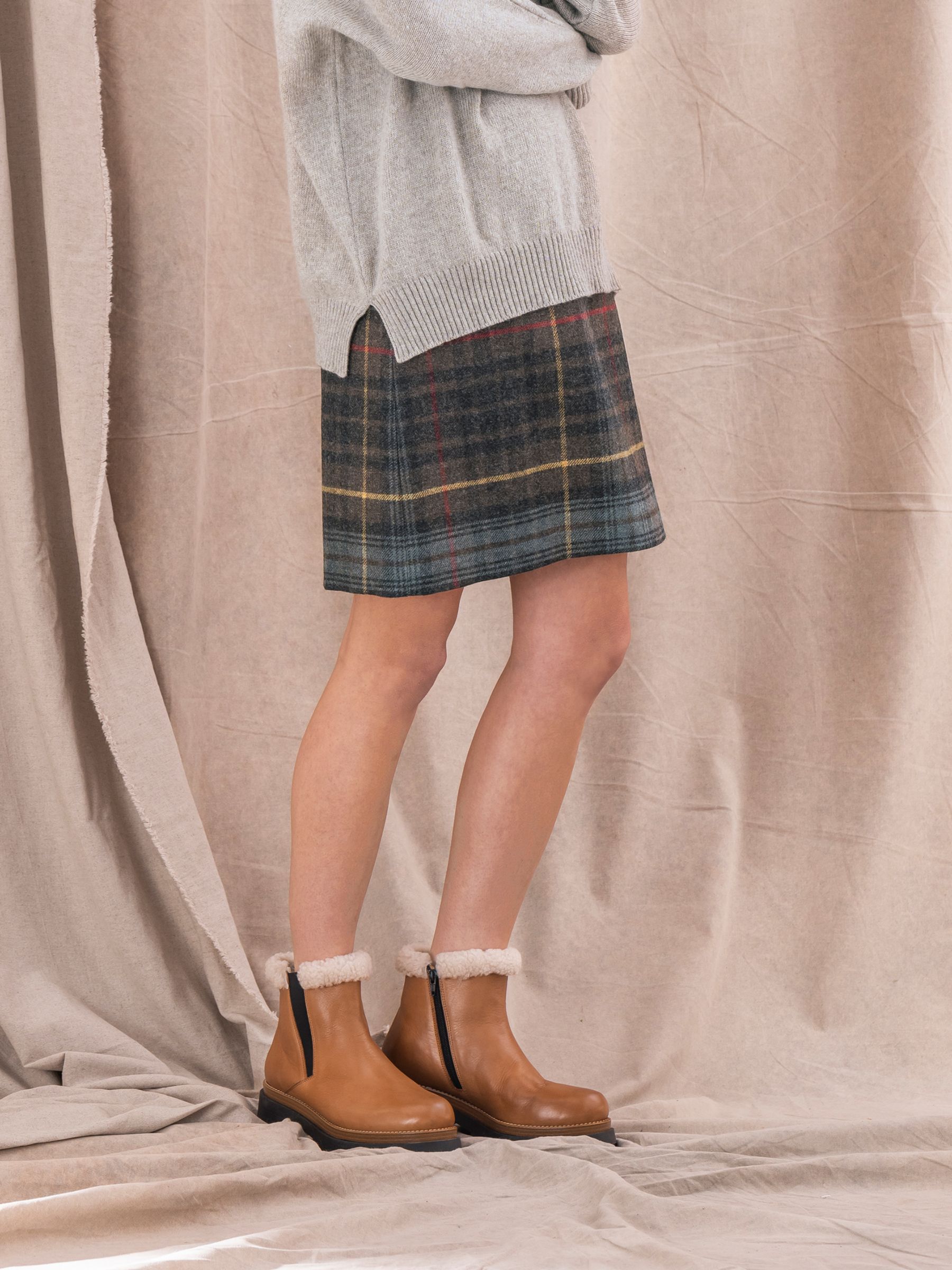 Buy Celtic & Co. Tartan Wool Skirt, Cairngorm Brave Online at johnlewis.com