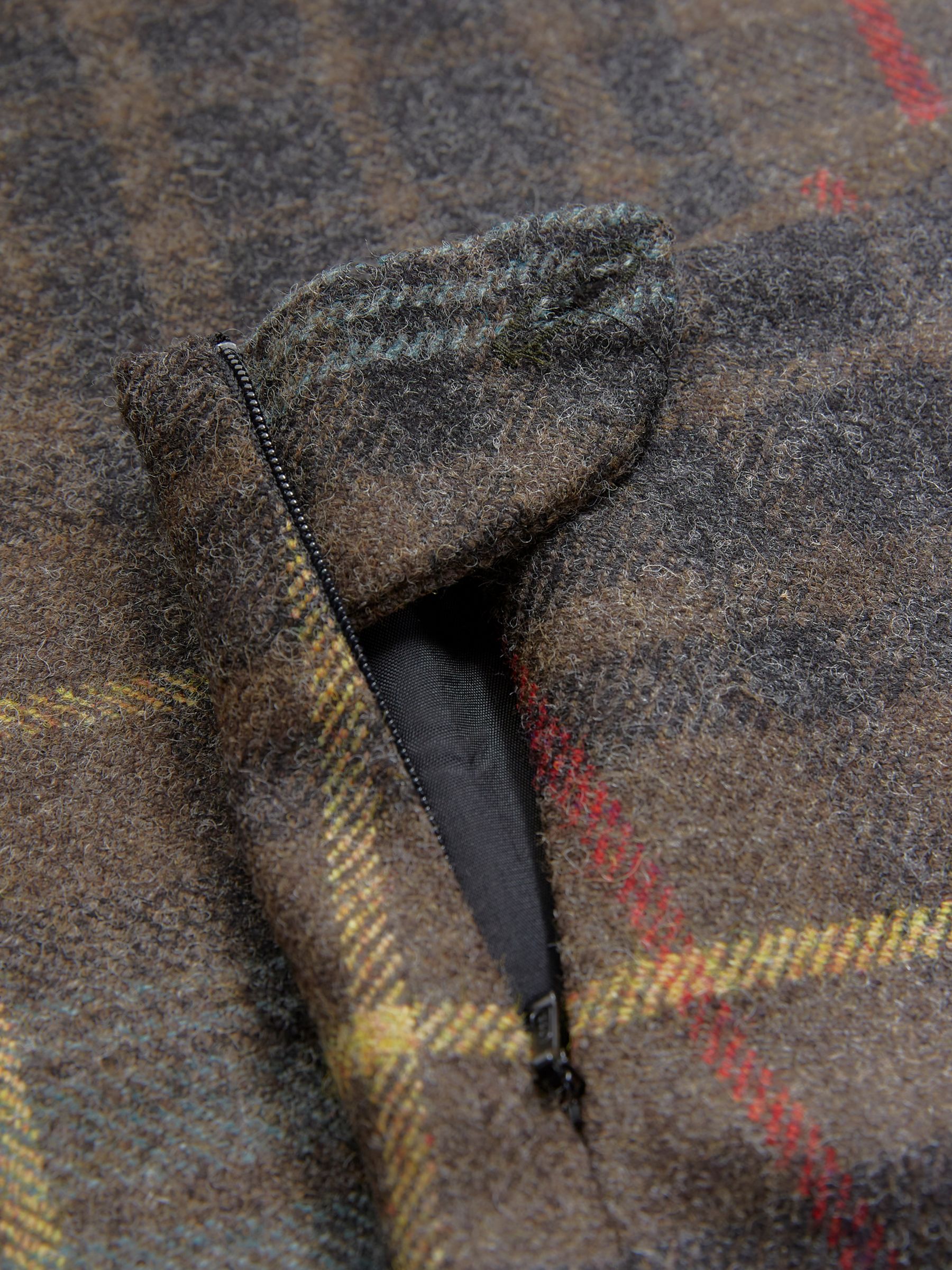 Celtic & Co. Wool Tartan Skirt, Tanners Brown at John Lewis & Partners