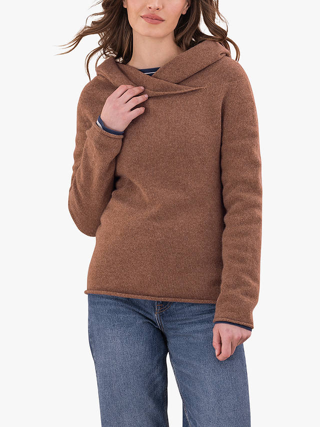 Celtic & Co. Collared Slouch Wool Jumper, Rust