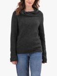 Celtic & Co. Collared Slouch Wool Jumper, Charcoal