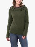 Celtic & Co. Collared Slouch Wool Jumper, Olive