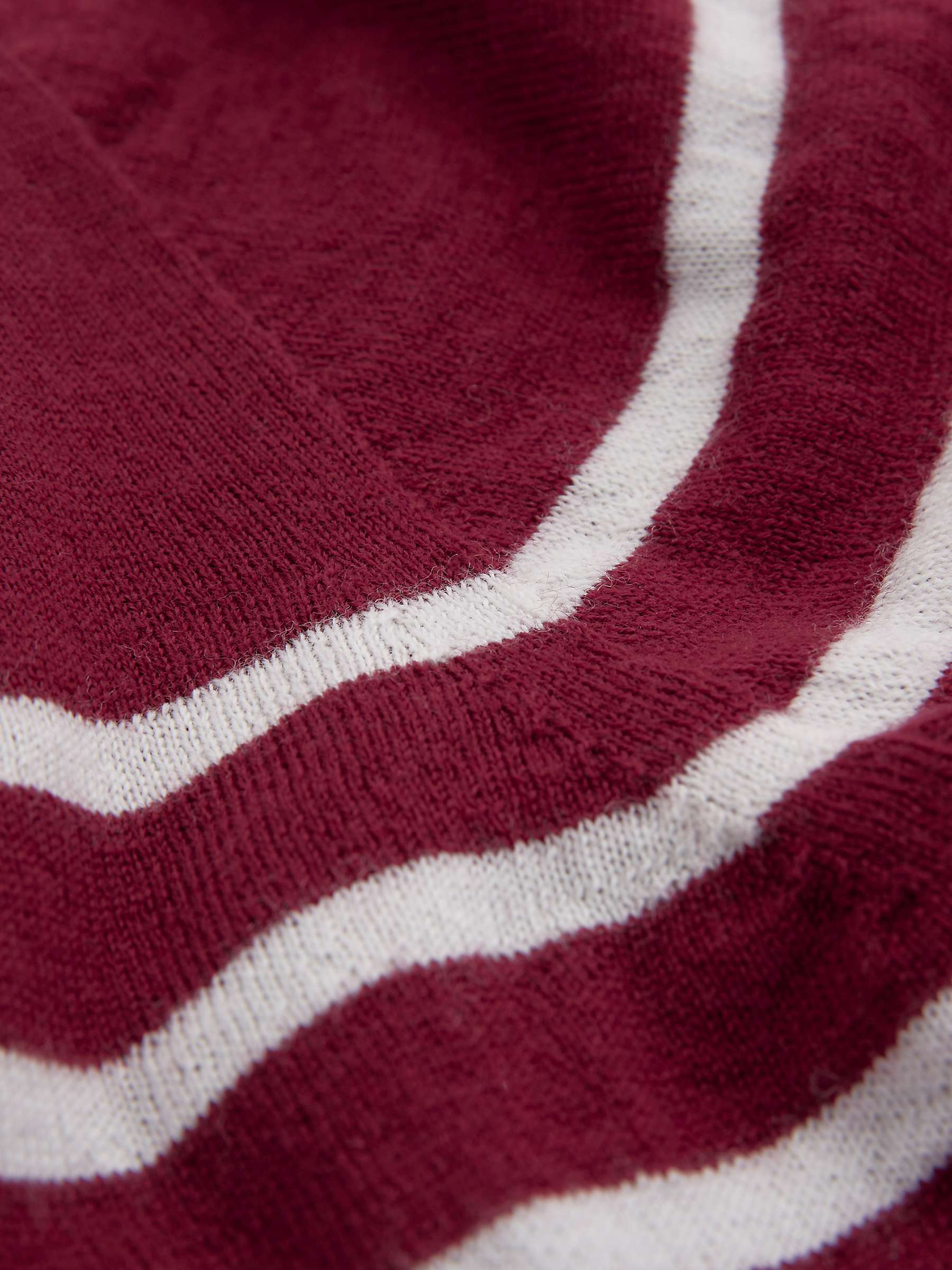 Buy Celtic & Co. Fine Knit Merino Wool Jumper, Claret Stripe Online at johnlewis.com