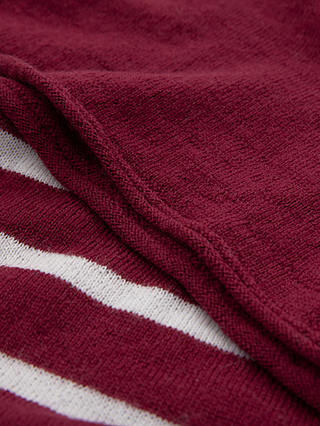 Celtic & Co. Fine Knit Merino Wool Jumper, Claret Stripe