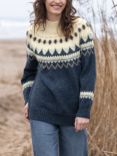 Celtic & Co. Diamond Fair Isle Jumper, Navy