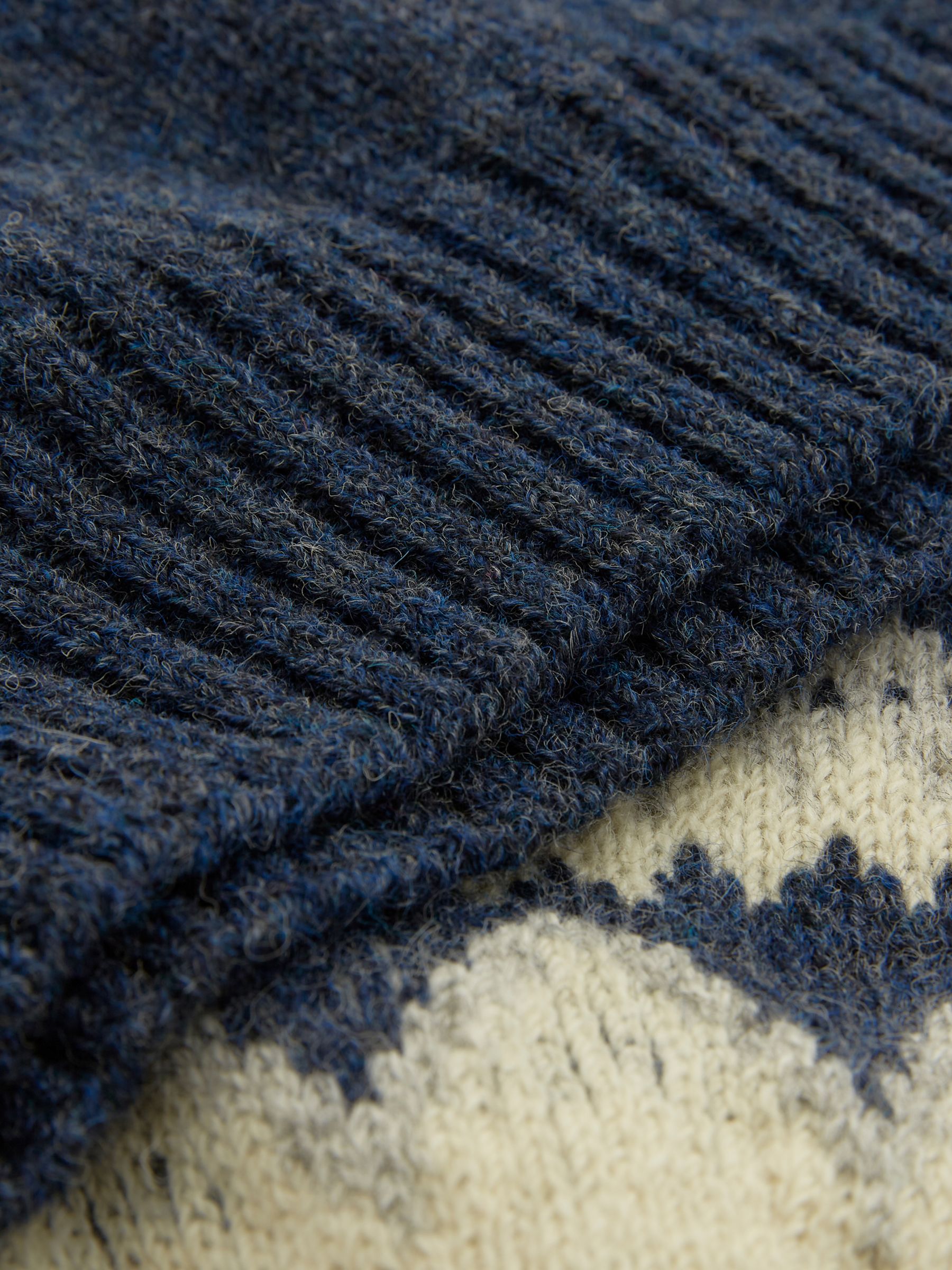 Celtic & Co. Diamond Fair Isle Jumper, Navy