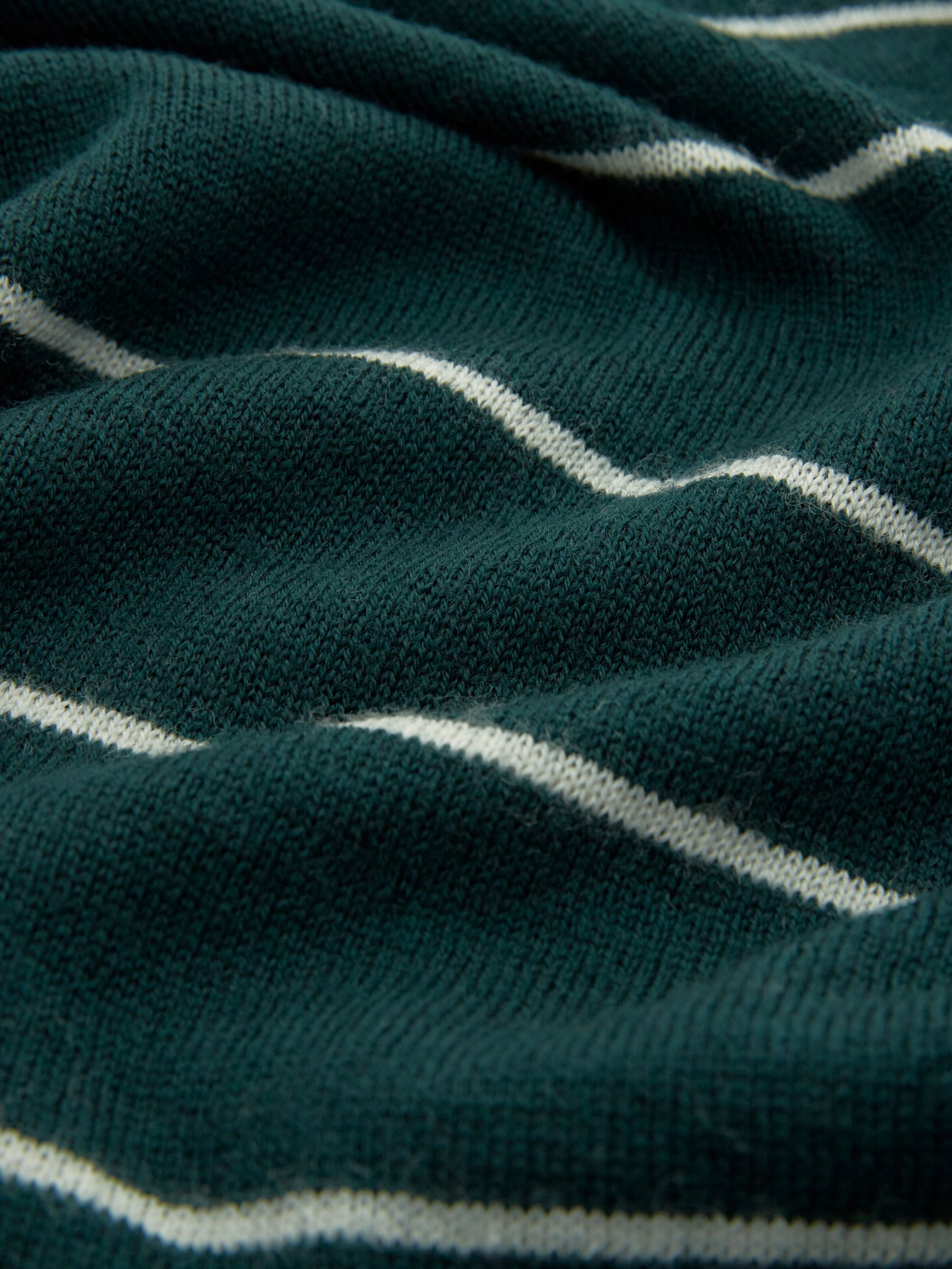 Buy Celtic & Co. Striped Fine Knit Merino Wool Jumper, Pine Online at johnlewis.com
