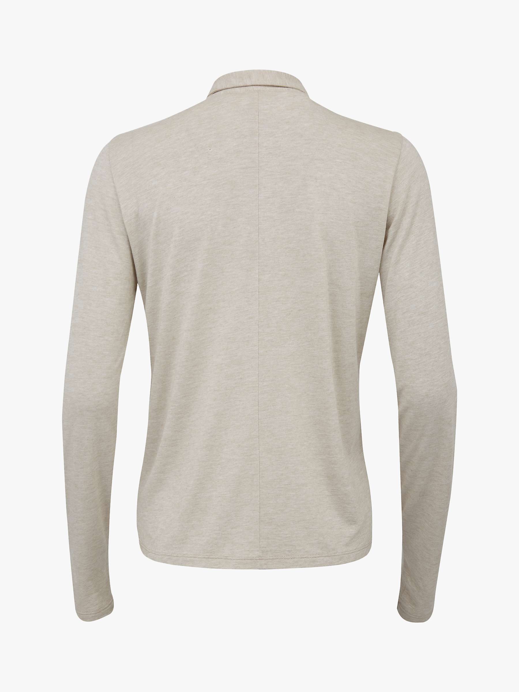 Buy Celtic & Co. Wool Blend Long Sleeve Polo Shirt, Oatmeal Online at johnlewis.com