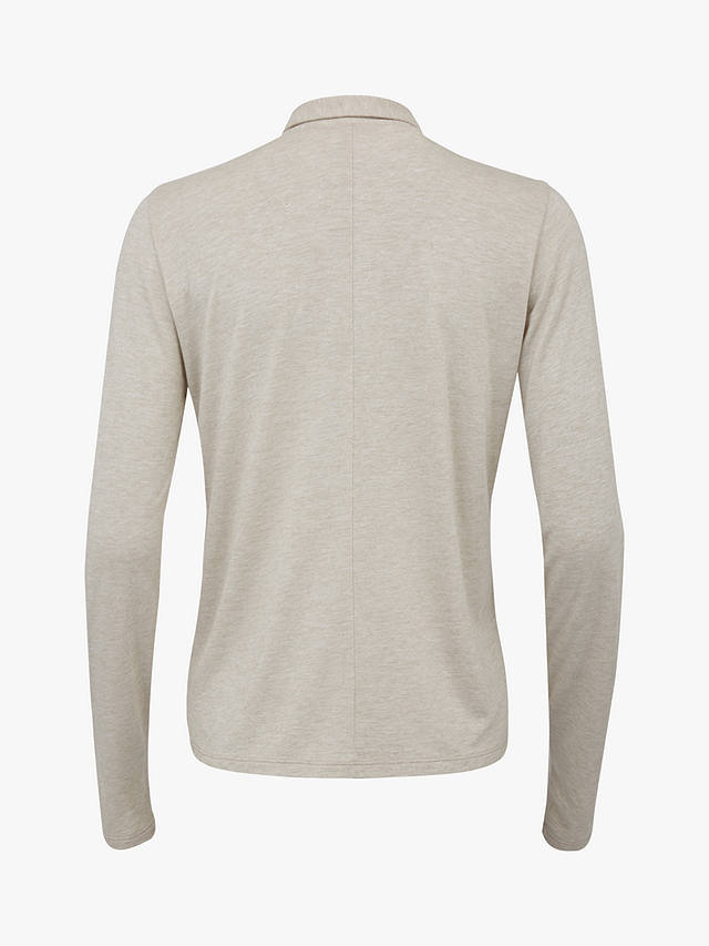 Celtic & Co. Wool Blend Long Sleeve Polo Shirt, Oatmeal
