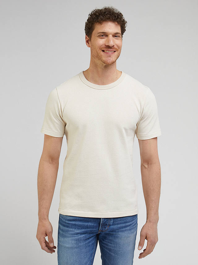 Lee 101 Core T-Shirt, Ecru at John Lewis & Partners