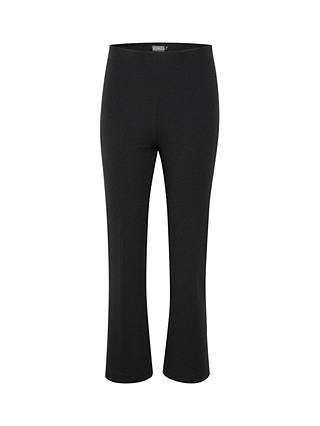 Soaked In Luxury Bea Cropped Flare Trousers, Black