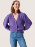 Soaked In Luxury Tuesday Wool Blend Puff Sleeve Cardigan, Passion Flower