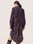 Soaked In Luxury Kenna Tie Neck Long Sleeve Dress, Black/Multi