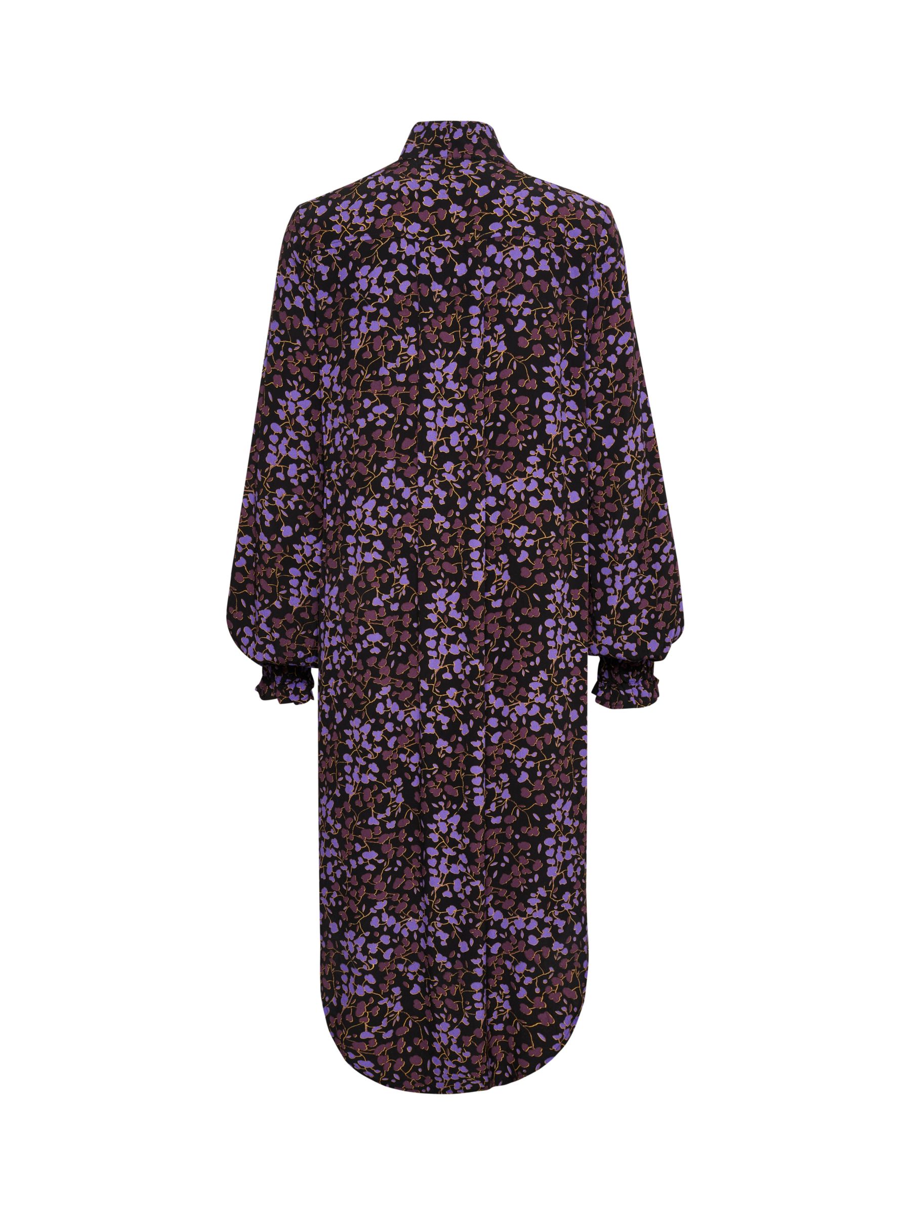 Buy Soaked In Luxury Kenna Tie Neck Long Sleeve Dress, Black/Multi Online at johnlewis.com