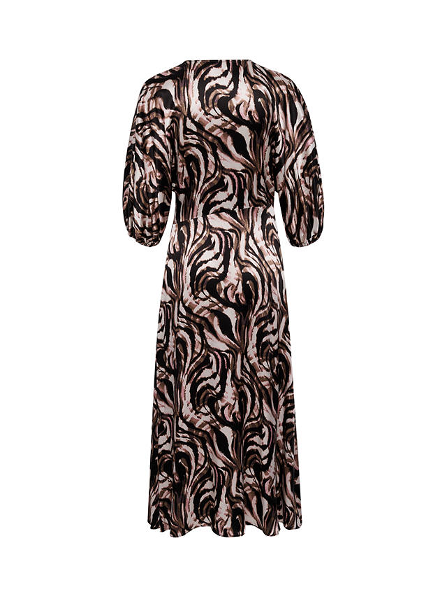 Soaked In Luxury Leighton Evita Swirl Print Midi Dress, Hot Fudge