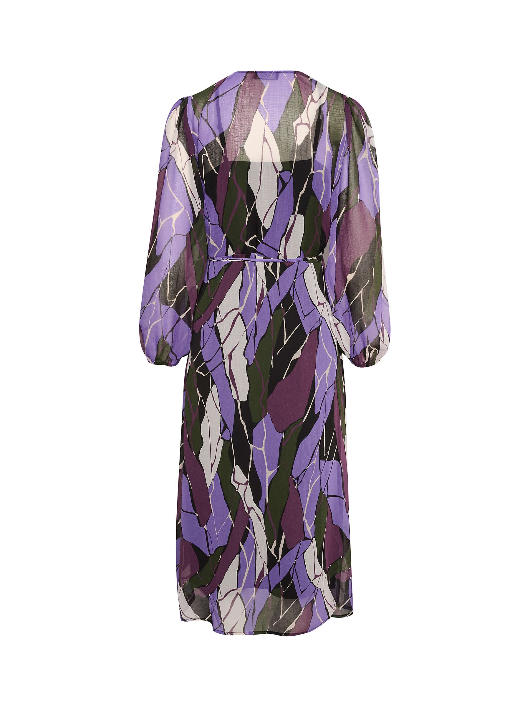 Buy Soaked In Luxury Josefine Chiffon Wrap Midi Dress, Purple/Multi Online at johnlewis.com