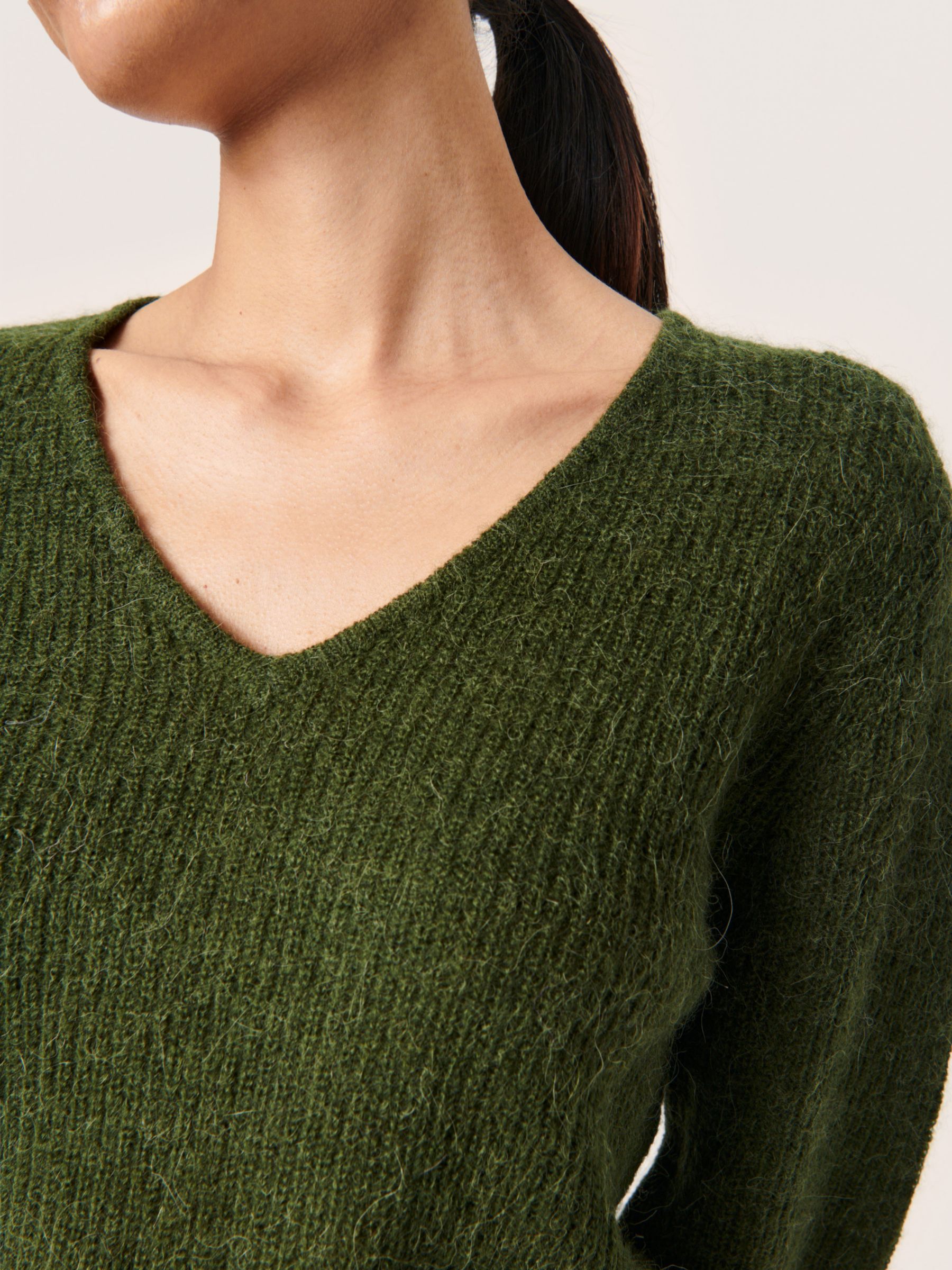 Buy Soaked In Luxury Tuesday Long Sleeve V-Neck Wool Jumper Online at johnlewis.com