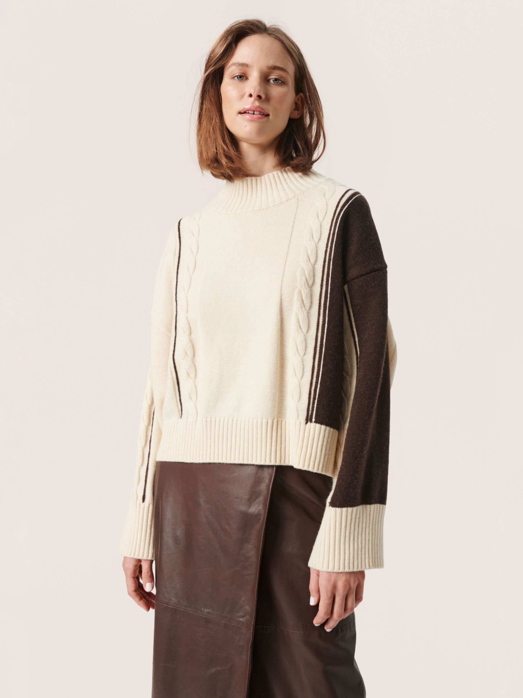 Buy Soaked In Luxury Llena Textured Jumper, White/Multi Online at johnlewis.com