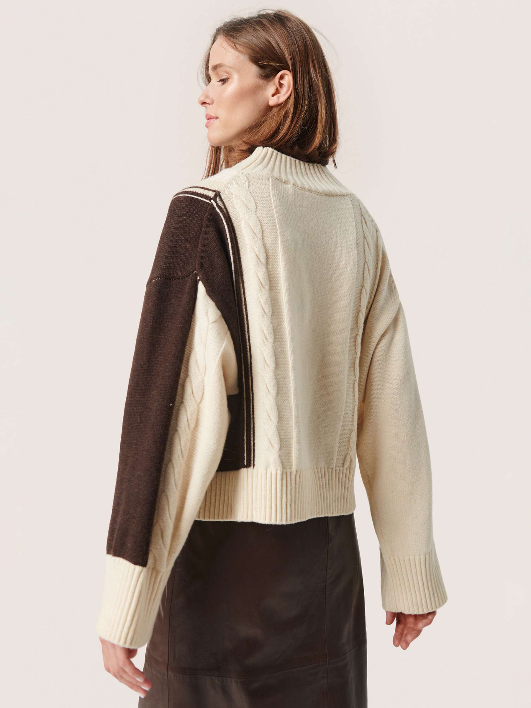 Buy Soaked In Luxury Llena Textured Jumper, White/Multi Online at johnlewis.com