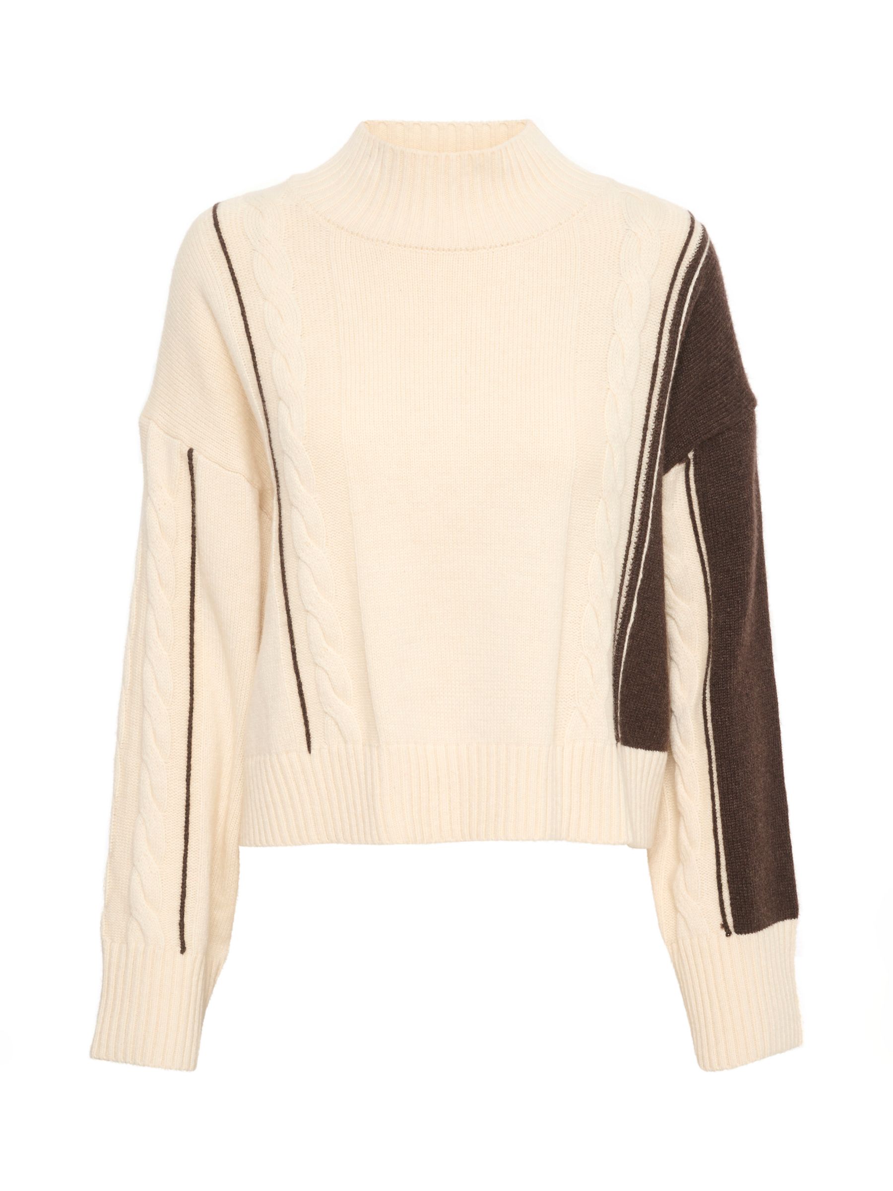 Soaked In Luxury Llena Textured Jumper, White/Multi at John Lewis ...
