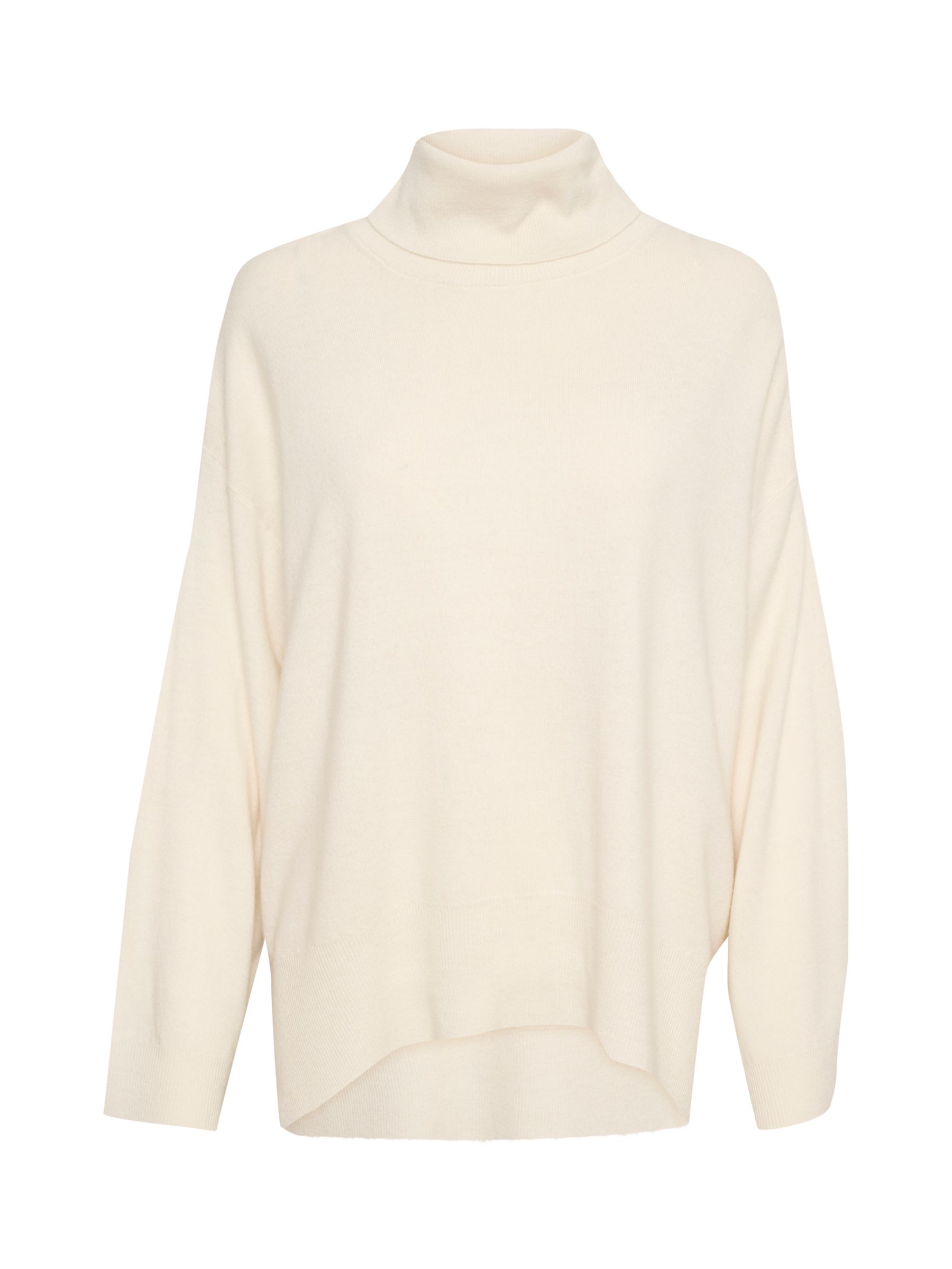 Soaked In Luxury Molina Loose Fit Rollneck Jumper, Whisper White at ...