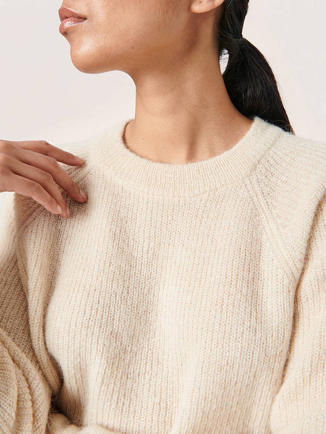 Soaked In Luxury Tuesday Crew Neck Jumper, Sandshell
