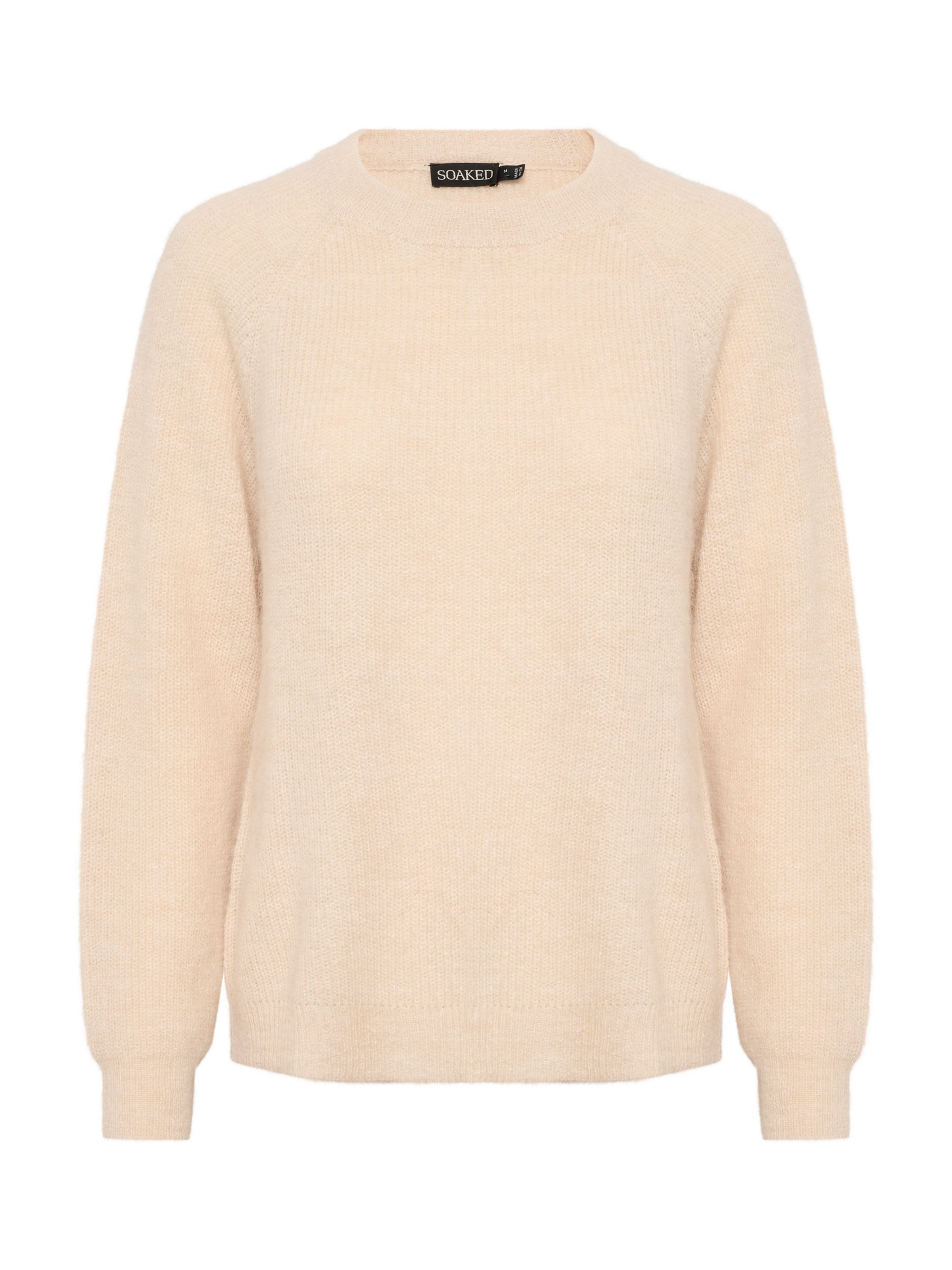 Soaked In Luxury Tuesday Crew Neck Jumper, Sandshell at John Lewis ...