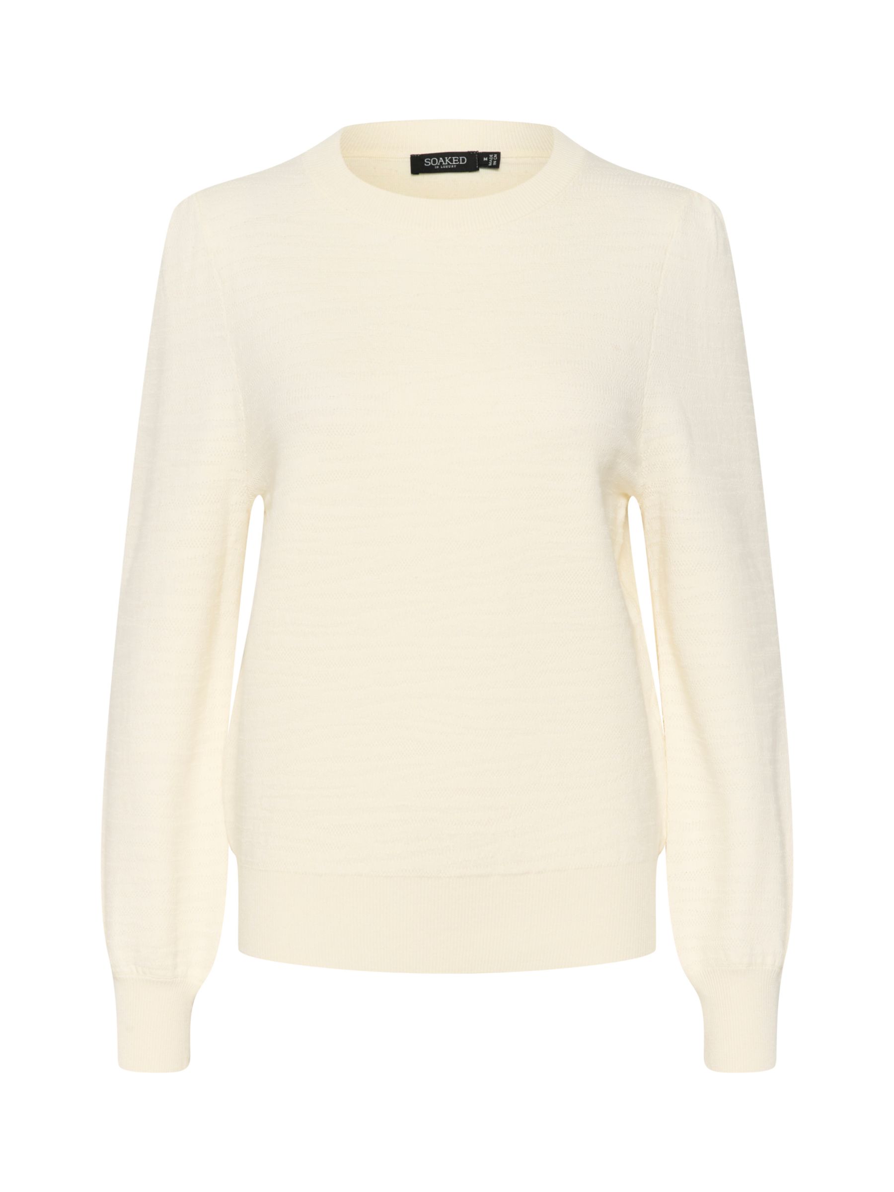 Soaked In Luxury Pipa Jumper, Whisper White at John Lewis & Partners