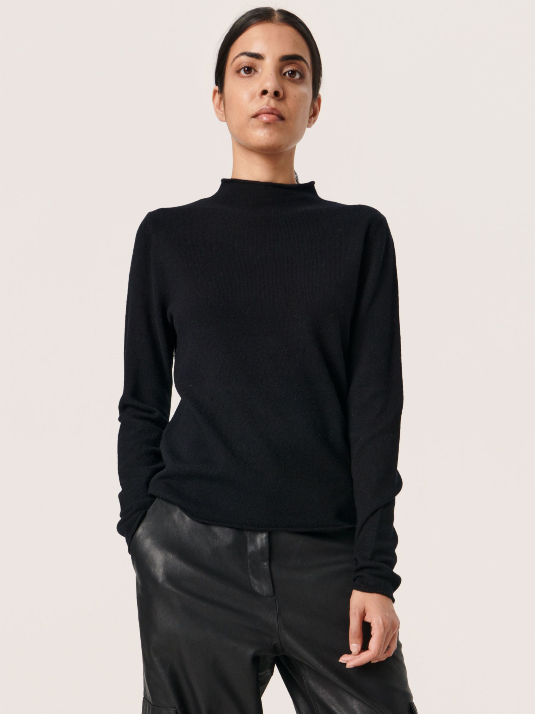 Soaked In Luxury Molina Wool Jumper, Black