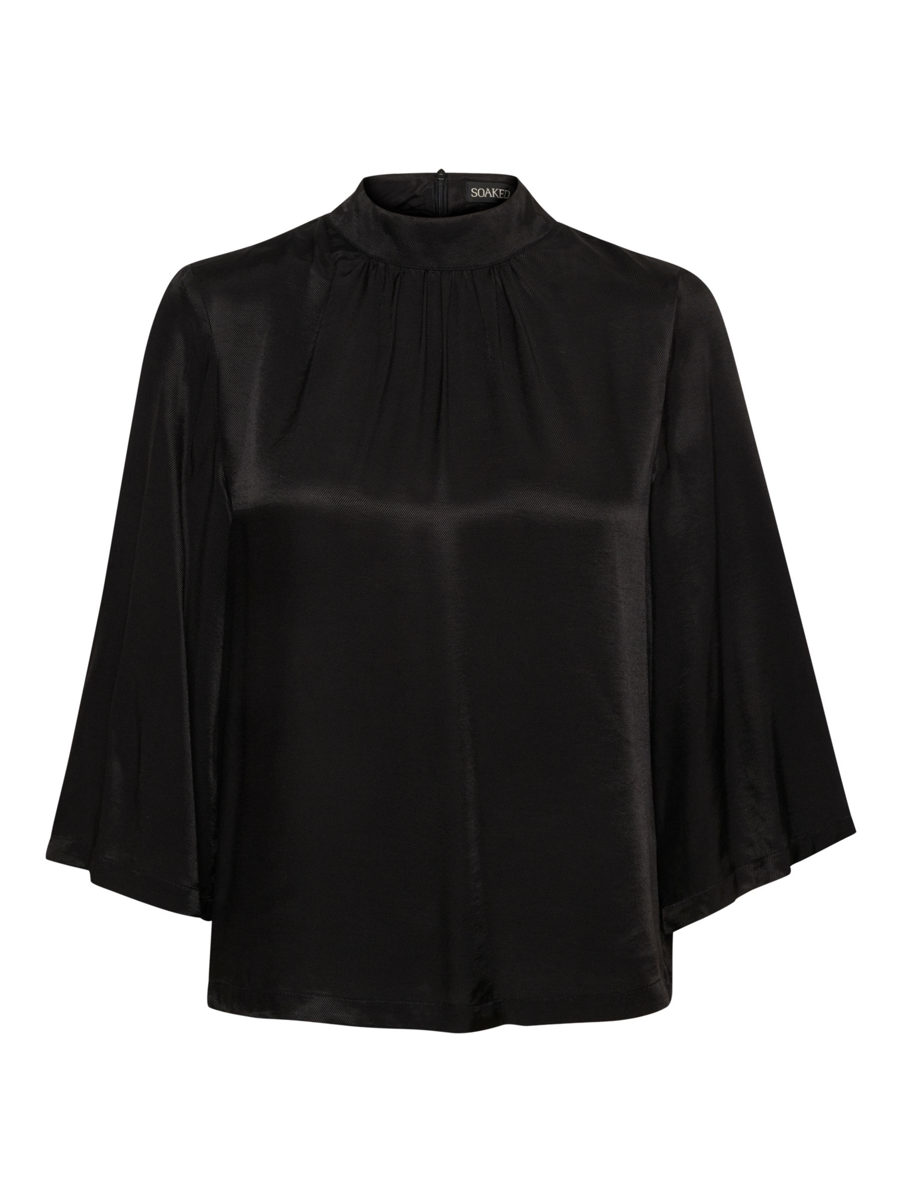 Soaked In Luxury Obelia Loose Fit Blouse, Black at John Lewis