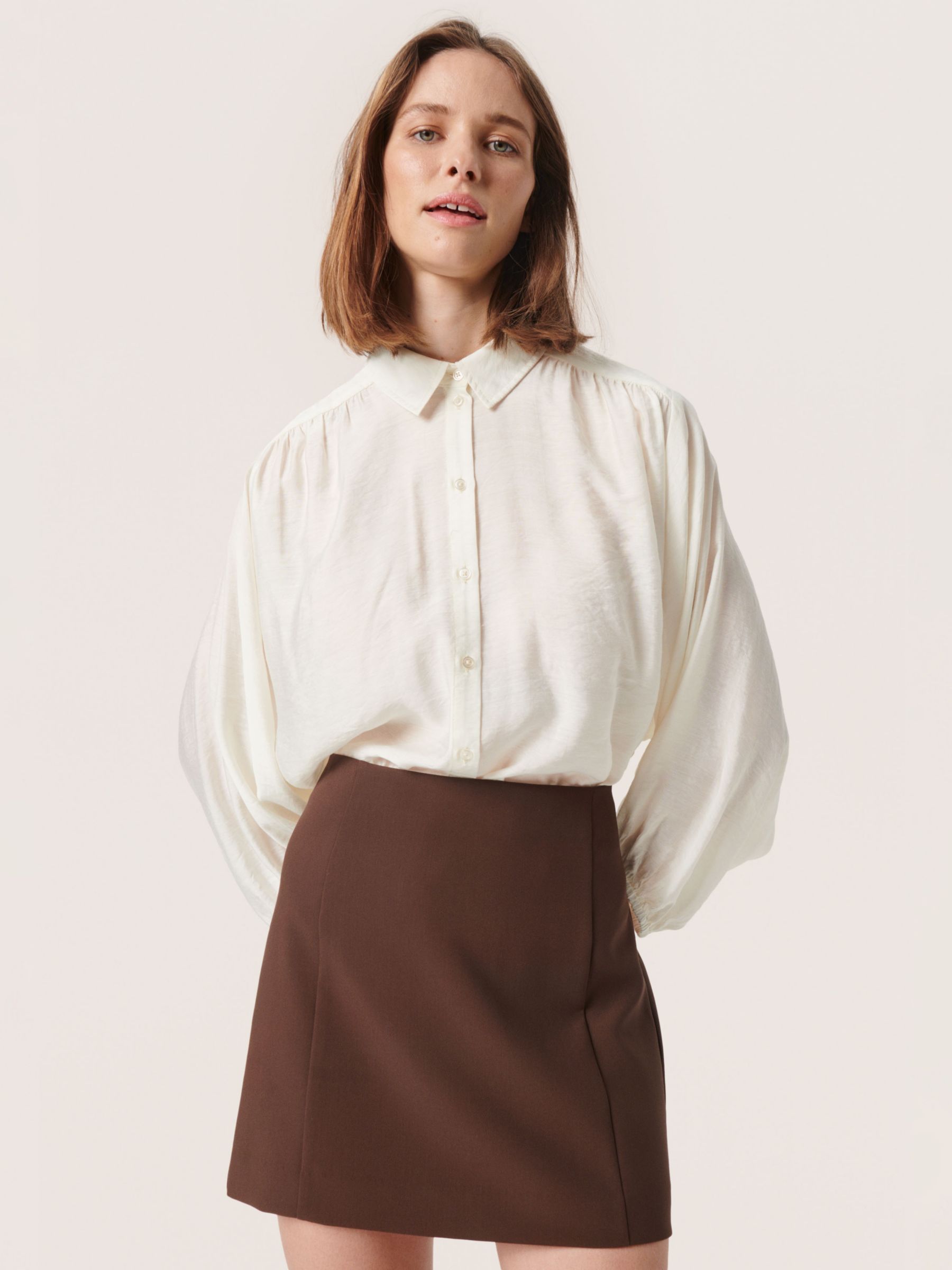 Soaked In Luxury Lilley Loose Fit 3/4 Sleeve Shirt, Whisper White at ...