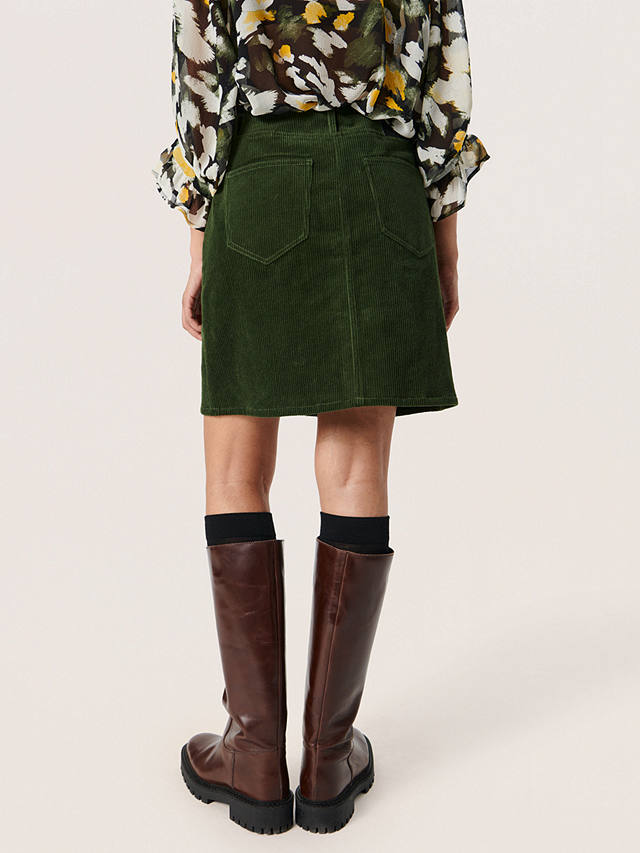 Soaked In Luxury Thori Neel Cord Mini Skirt, Kombu Green