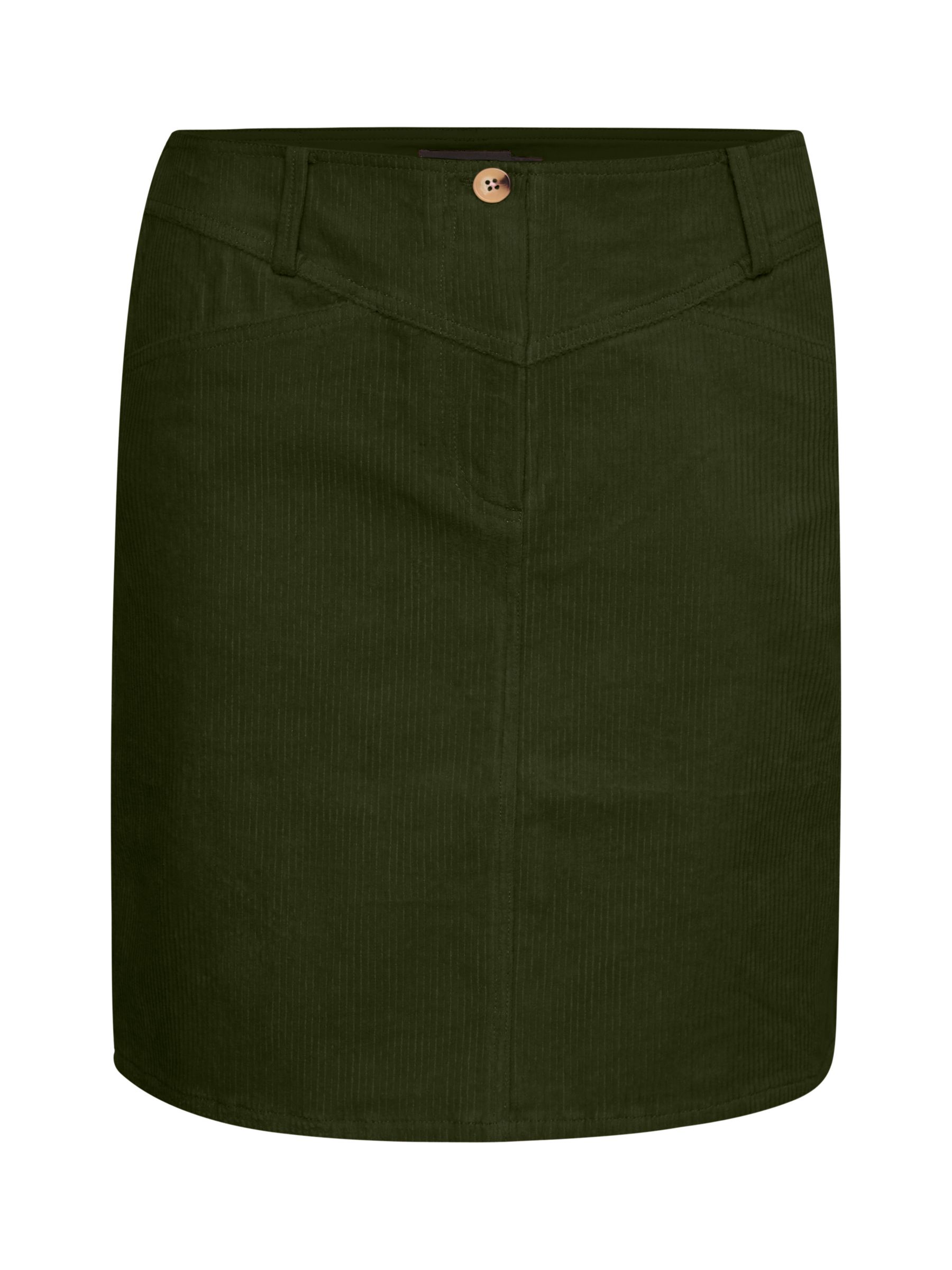 Buy Soaked In Luxury Thori Neel Cord Mini Skirt, Kombu Green Online at johnlewis.com