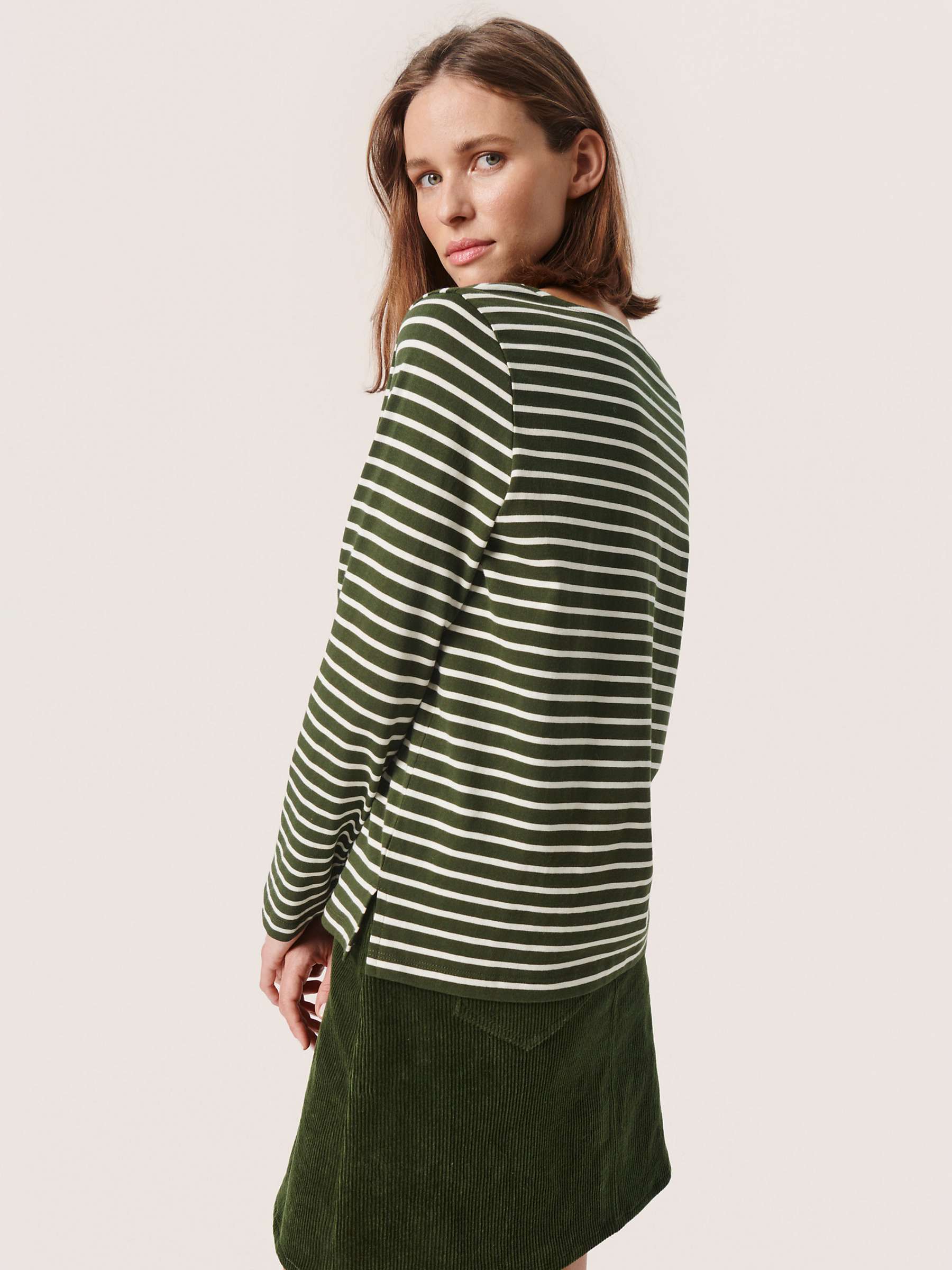 Buy Soaked In Luxury Neo Striped Long Sleeve T-Shirt Online at johnlewis.com