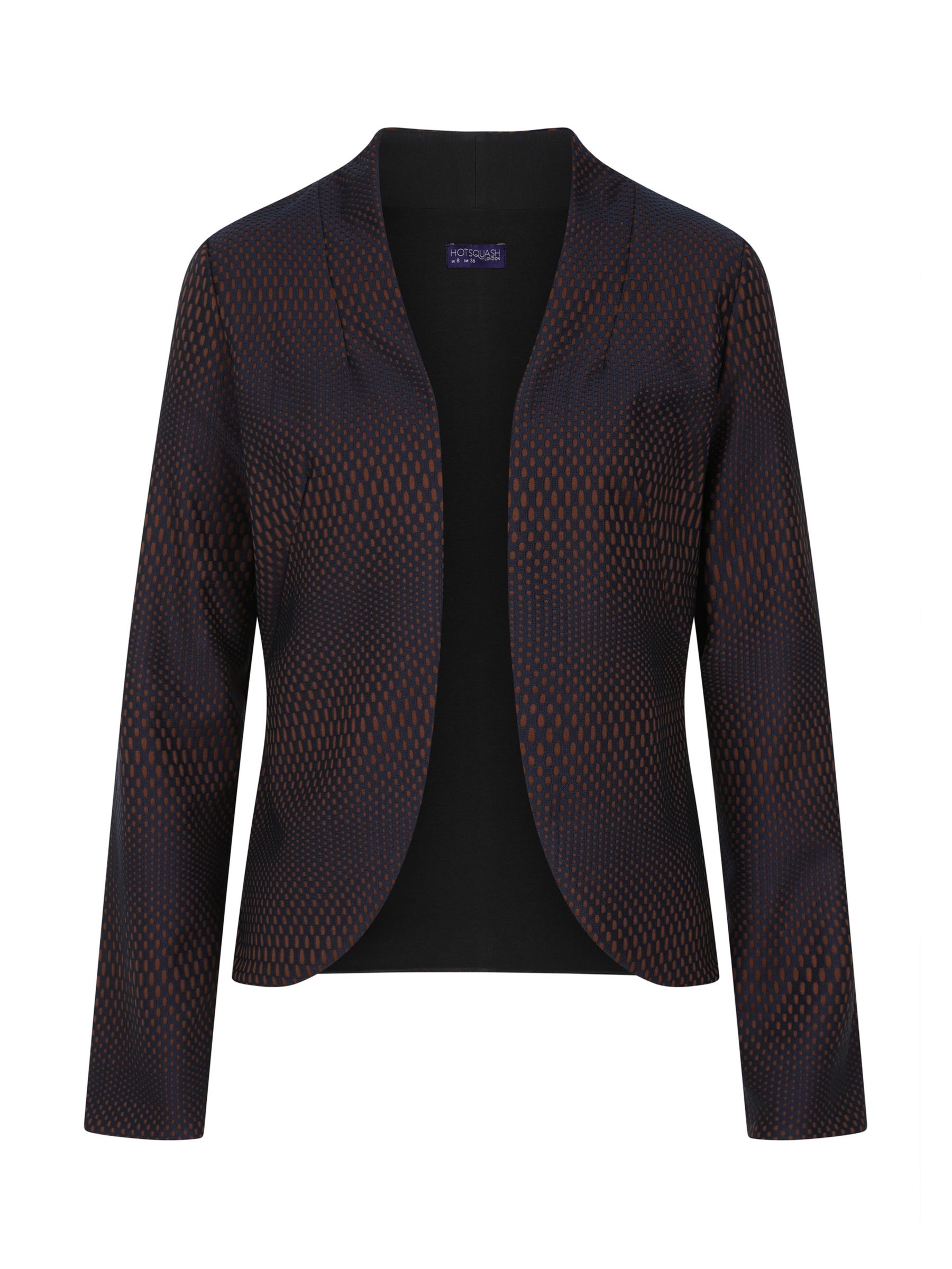 Buy HotSquash Textured Tailored Office Blazer, Brown/Navy Online at johnlewis.com