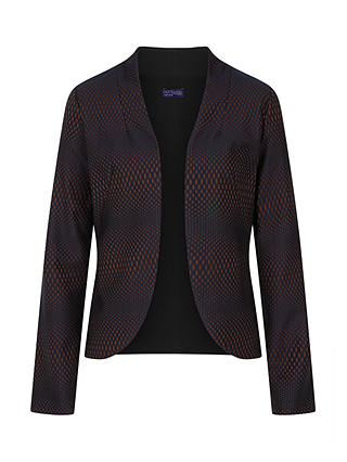 HotSquash Textured Tailored Office Blazer, Brown/Navy