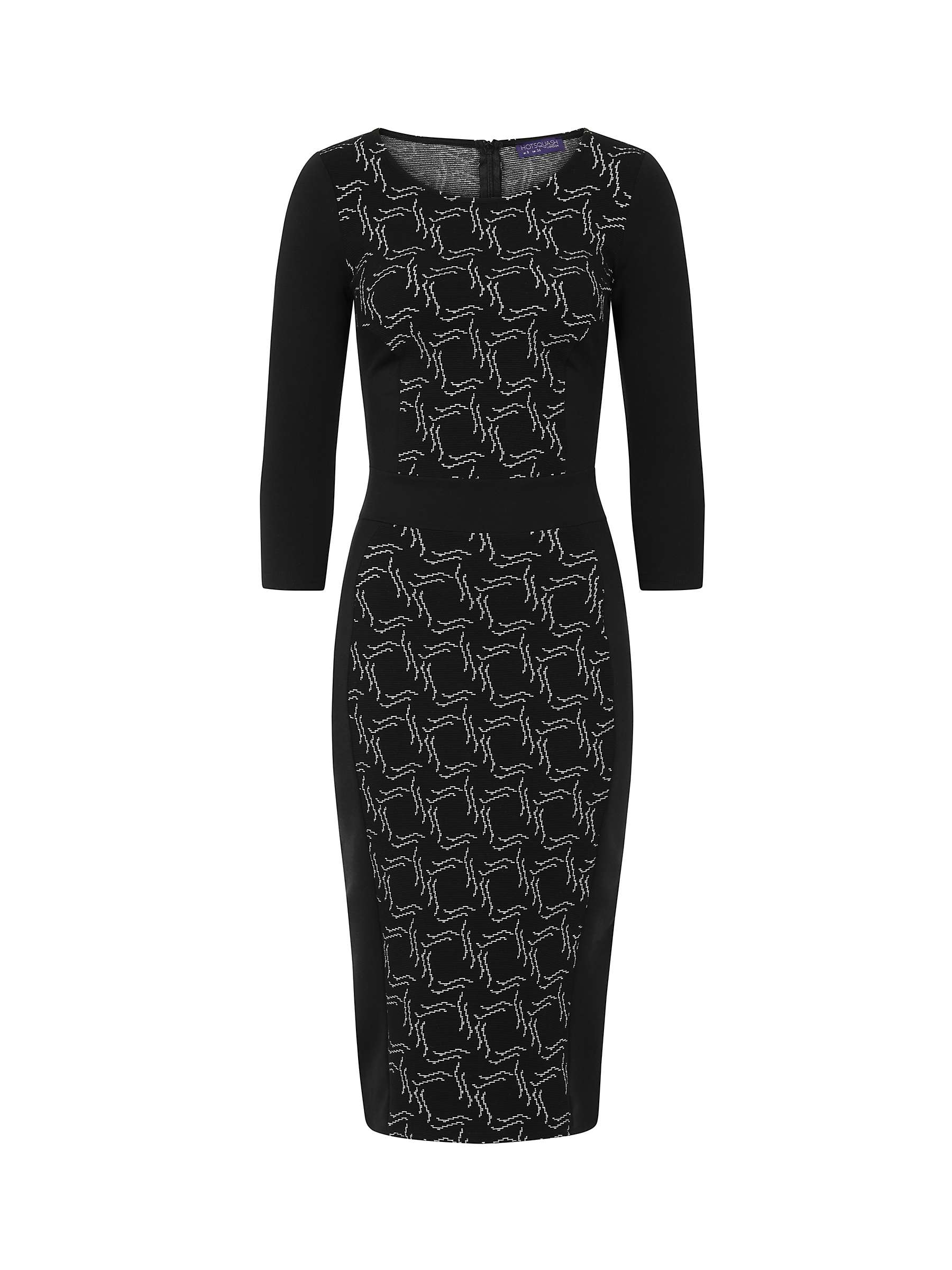 Buy HotSquash Bodycon Ponte Dress, Black Pencil Line Online at johnlewis.com