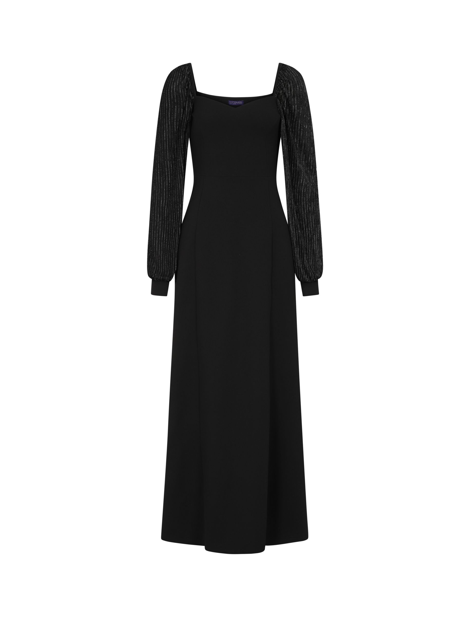 HotSquash Sweetheart Neck Maxi Dress, Black at John Lewis & Partners