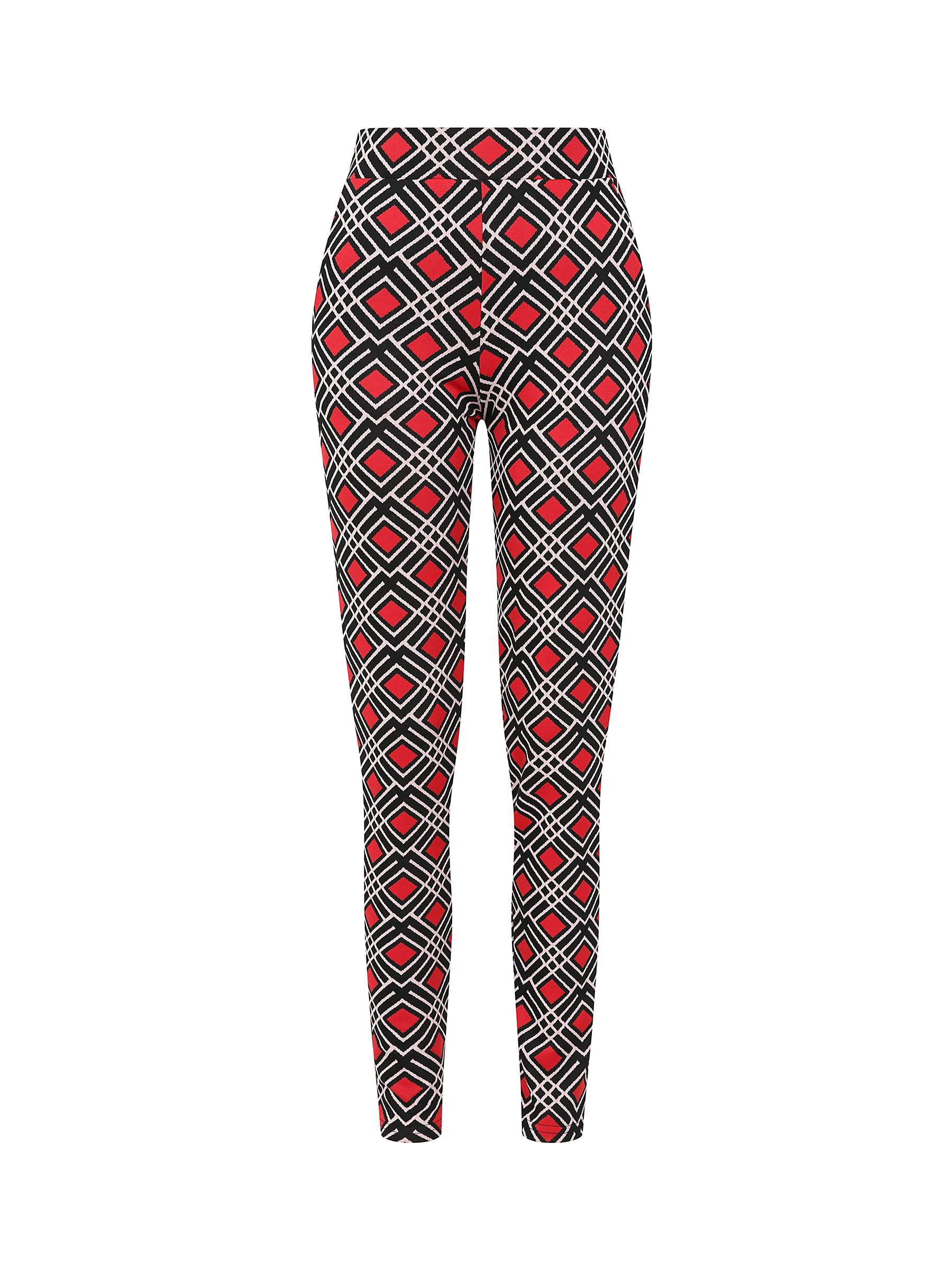 Buy HotSquash Premium Stretch Skinny Trouser, Red/Black Tile Online at johnlewis.com