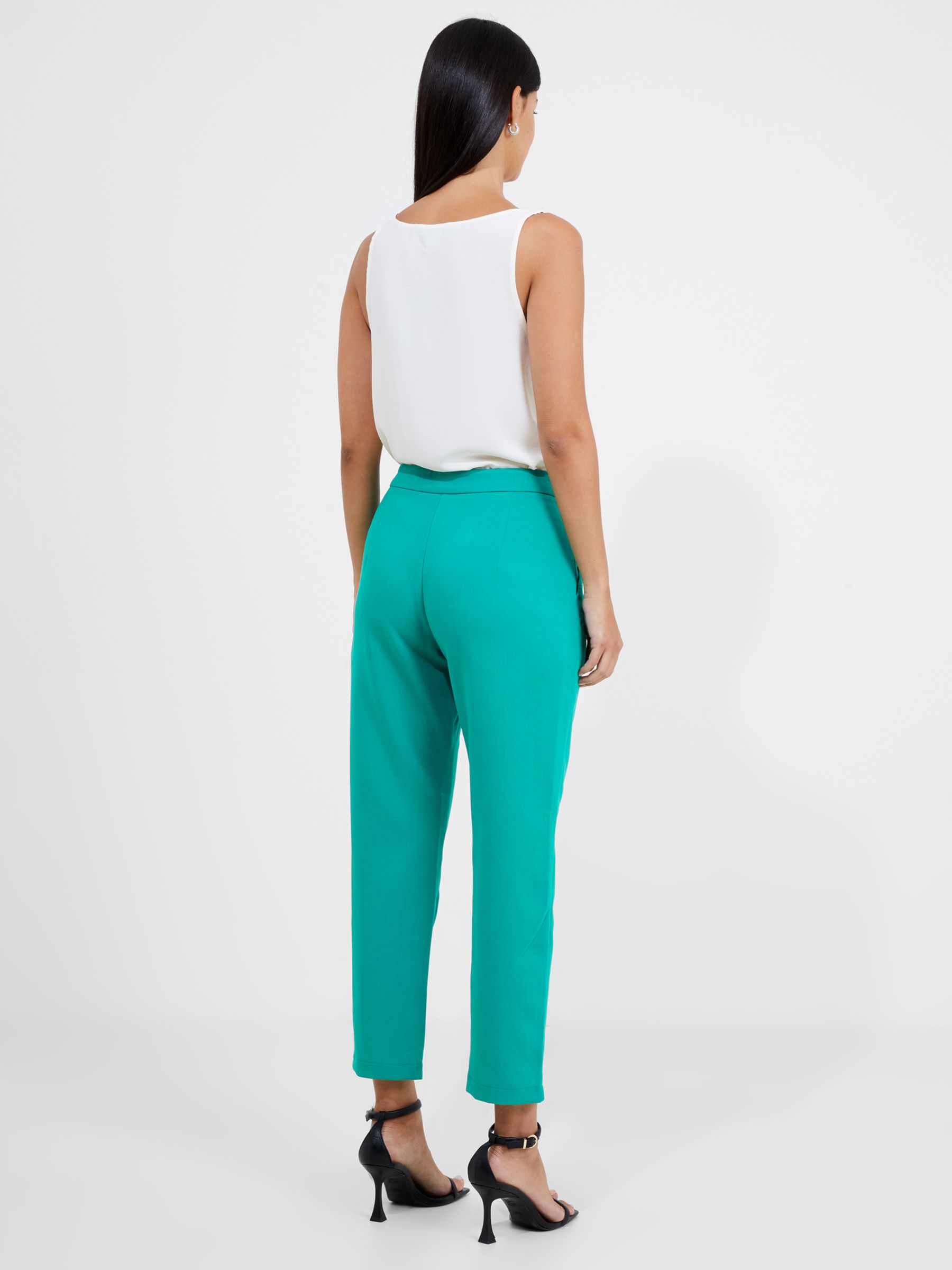 French Connection Lux Ankle Grazer Trousers, Emerald at John Lewis ...