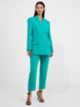 French Connection Double Breasted Blazer, Emerald