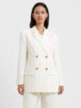 French Connection Double Breasted Blazer, Ivory