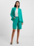 French Connection Single Breasted Blazer, Emerald